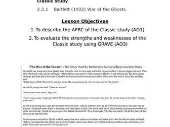 8. Classic Study - Bartlett's War of the Ghosts 1932