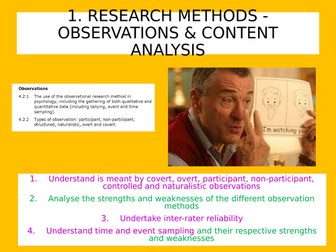 1. Research Methods - Observations