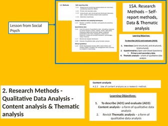 2. Research Methods - Qualitative Data Analysis - Content analysis & Thematic analysis