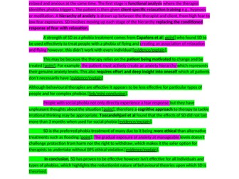 6. Systematic desensitisation - treatment for phobias
