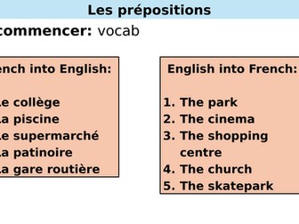 My Neighbourhood- KS3- French- Allez