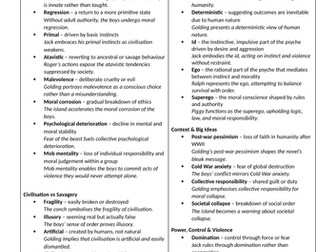 Lord of the Flies Grade 9 vocabulary