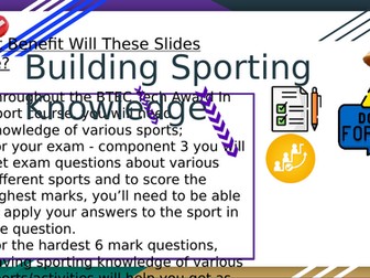 BTEC Tech Award In Sport - Building Sporting Knowledge
