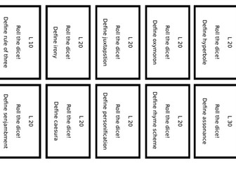 Literopoly - Monopoly based revision game for literature