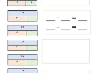 Subtraction using number bonds to 10