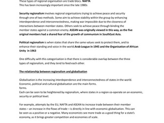 Regionalism and EU - A level Politics