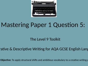 English Lang Paper 1 Question 5 - structuring a response