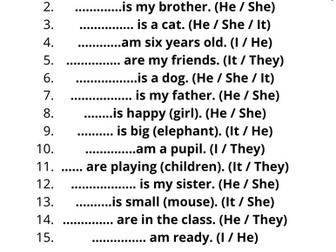 Grammar Games Worksheets for Kids