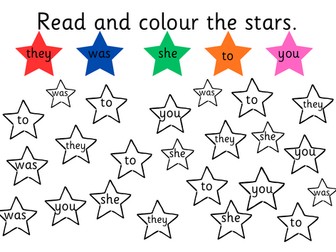 Tricky Word Stars
