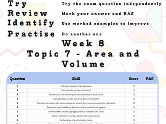 GCSE Maths Area and Volume Workbook – Higher | Grades 6–9 | Exam Practice | PDF