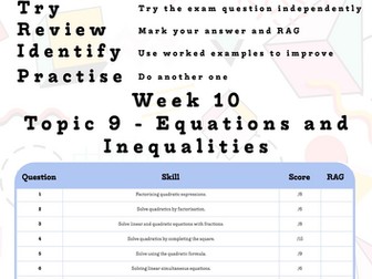 GCSE Maths Higher - Equations and Inequalities