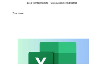 Excel App Skills Workbook Basic to Intermediate in 3 Parts