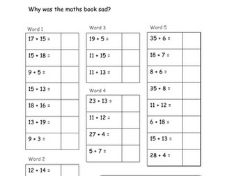 Joke Codebreaker - Addition up to 50