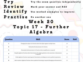 GCSE Maths Higher - Further Algebra