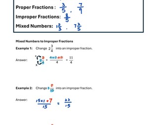 GCSE (Foundation) Mathematics - Week 6 Fractions and Percentages