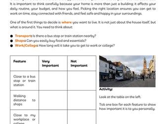 ASDAN Moving On Worksheet - Building a Home - My Home in the Future Task Booklet