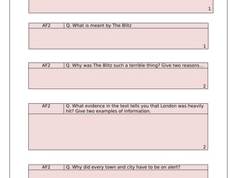 Comprehension Questions - The Blitz
