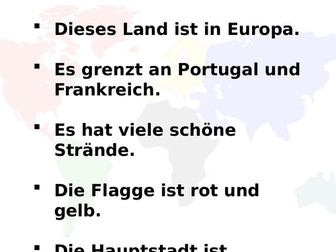 Holidays (where you went) - German