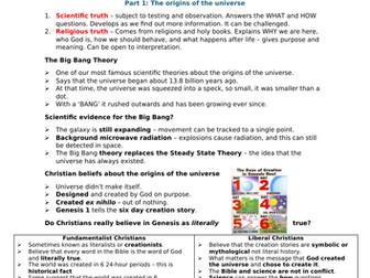 GCSE RS Theme B: Religion and Life Revision Pack