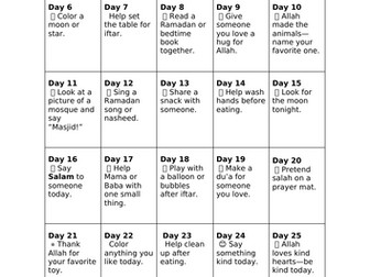 Ramadan Advent Calendar Cards