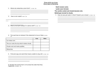 Once Upon a Raindrop comprehension