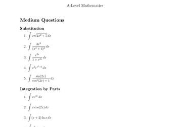 Alevel Maths Integration