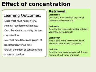GCSE Chemistry- Rate of reaction- Effect of concentration (Edexcel)