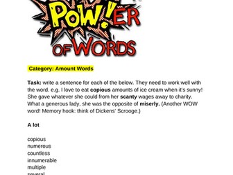Vocabulary Booster: suitable 11+ - GCSE & ESOL!