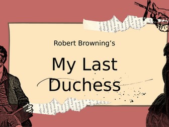 My Last Duchess (Robert Browning) AQA GCSE