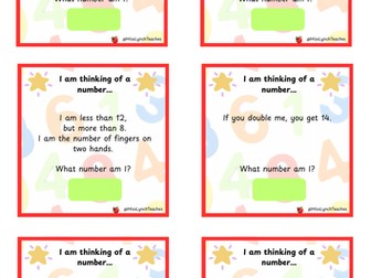 Number Day KS1 Number Riddle Challenges