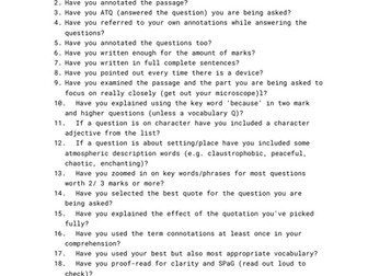 11+ comprehension checklist: 20 questions - simple yet effective!