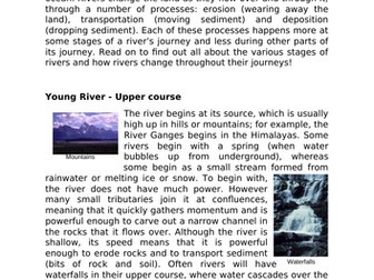 geography year 6 rivers - features powerpoint