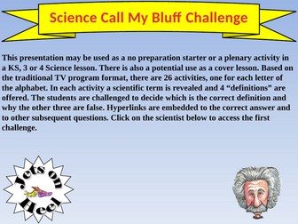 Call my Bluff in Science