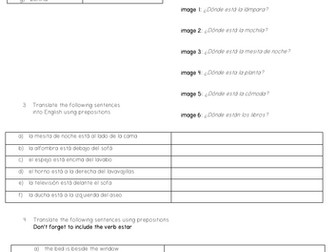Prepositions of place with La Casa