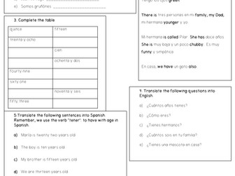 La familia (physical and personality description)