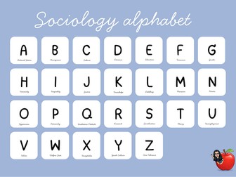 Sociology Alphabet Poster 