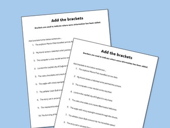 Using Brackets – Add the Brackets to Sentences
