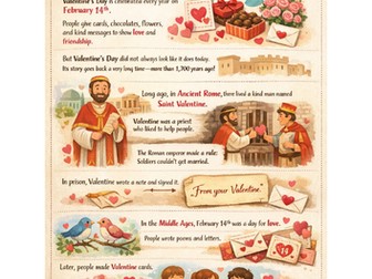 Valentine’s Day: A Historical Overview (Poster & Reading Comprehension)