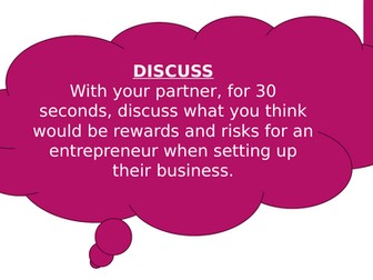 Edexcel GCSE Business 1.2: Lesson 3 - Risk and Reward