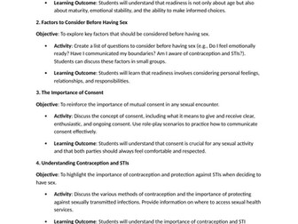 "When is the Right Time to Have Sex?": PSHE lesson ideas