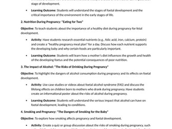 How lifestyle choices affect a developing foetus - PSHE lesson ideas