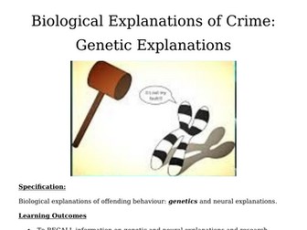 AQA Psychology P3 - Forensic - Bio Explanations