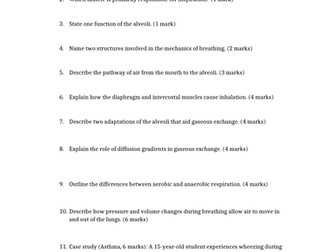 AAQ Health and Social Care F091 - TA2 Respiratory System