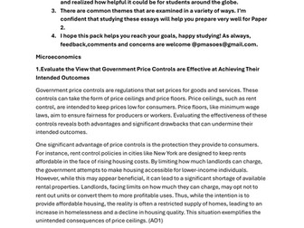 9708 AS Level Essay Pack Free Sample