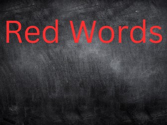 RWI inspired Red&Green words chalkboard display.