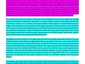 Memory – Exemplar Essays: PSYCHOLOGY A-LEVEL (PAPER 1)