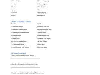 Healthy Living - Imperfect Tense