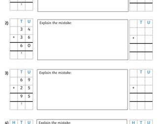Column addition 2 digit resources