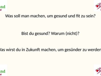 Healthy Living - German - GCSE