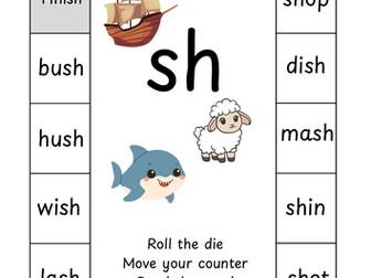 Th, sh, ch track games